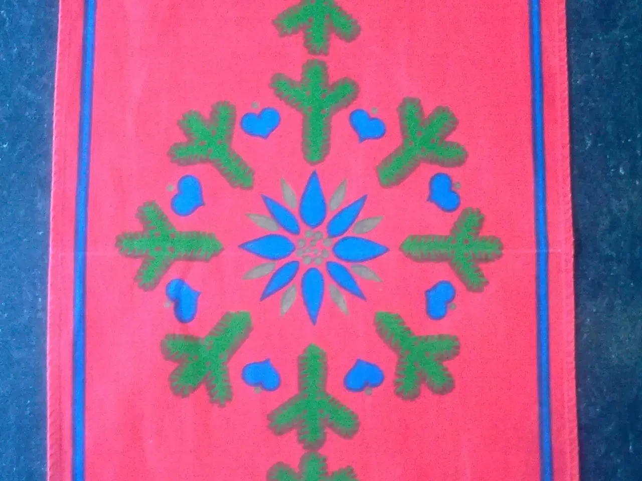 Billede 1 - Juleløber tekstil print svensk RETRO bred lysedug 