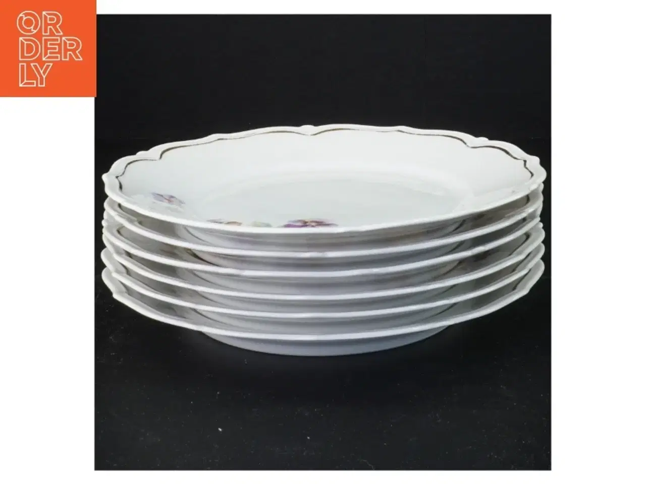 Billede 1 - Vintage porcelænstallerkener med blomstermotiv fra Bavaria (str. Diameter 21 cm)