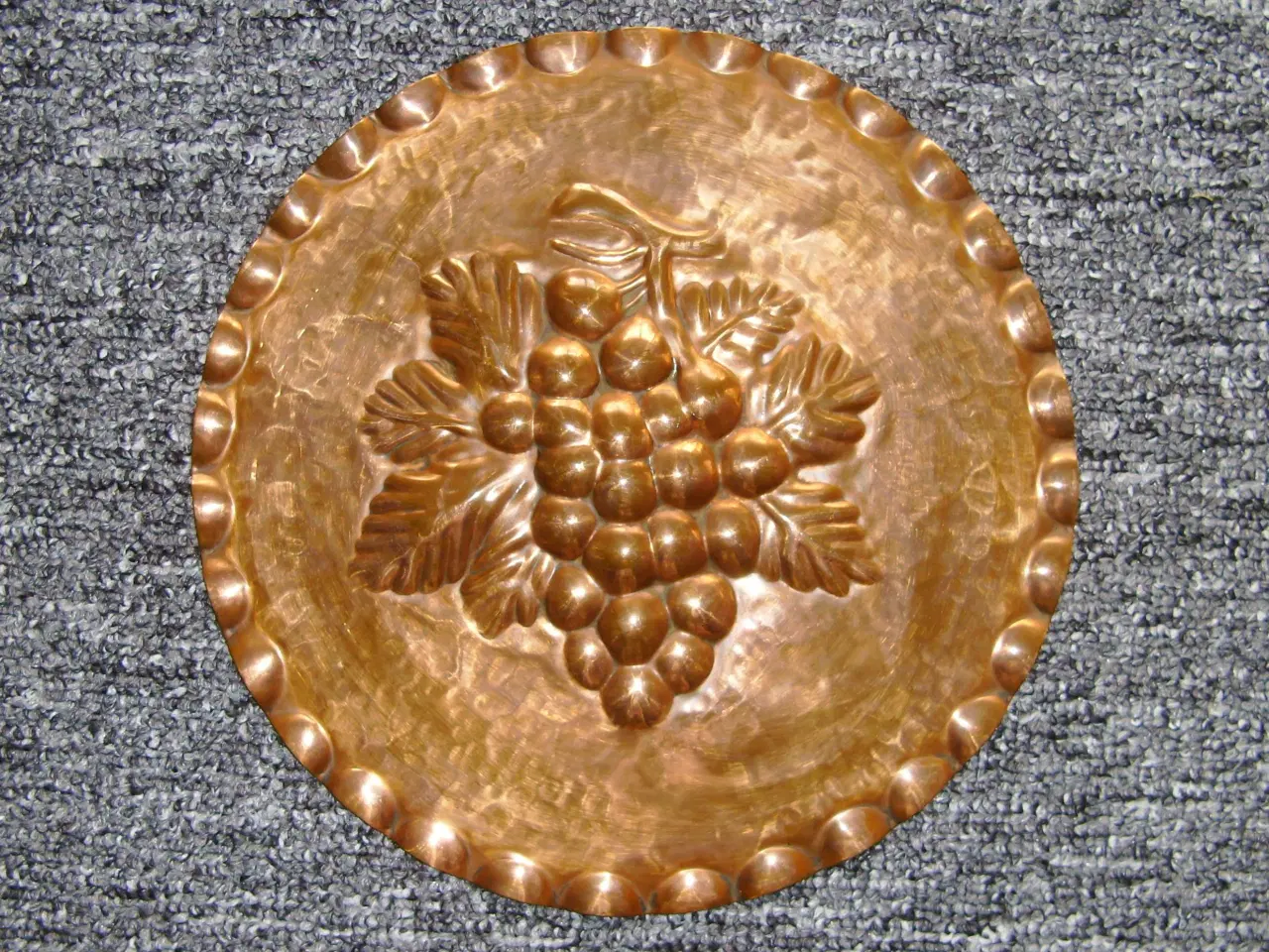 Billede 1 - Antik kobber vægplatte