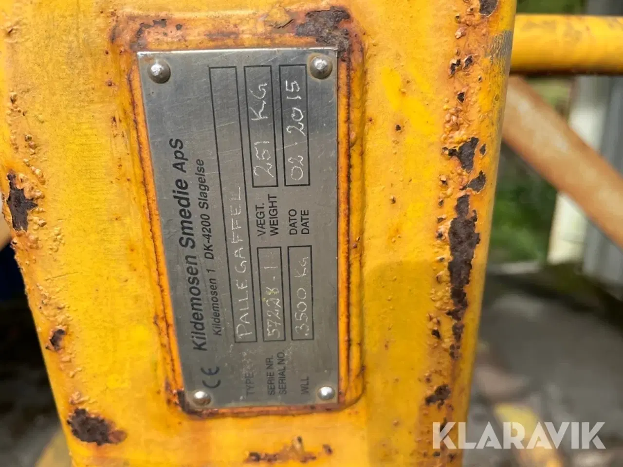 Billede 10 - Pallegafler til kran Kildemose Smedie 3500 kg