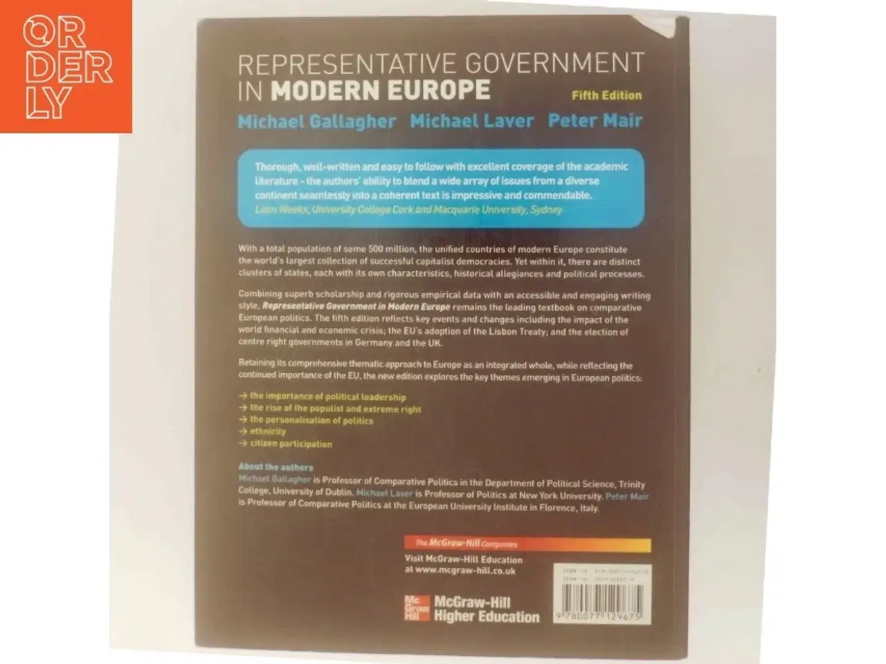 Billede 3 - Representative Government in Modern Europe (Bog)
