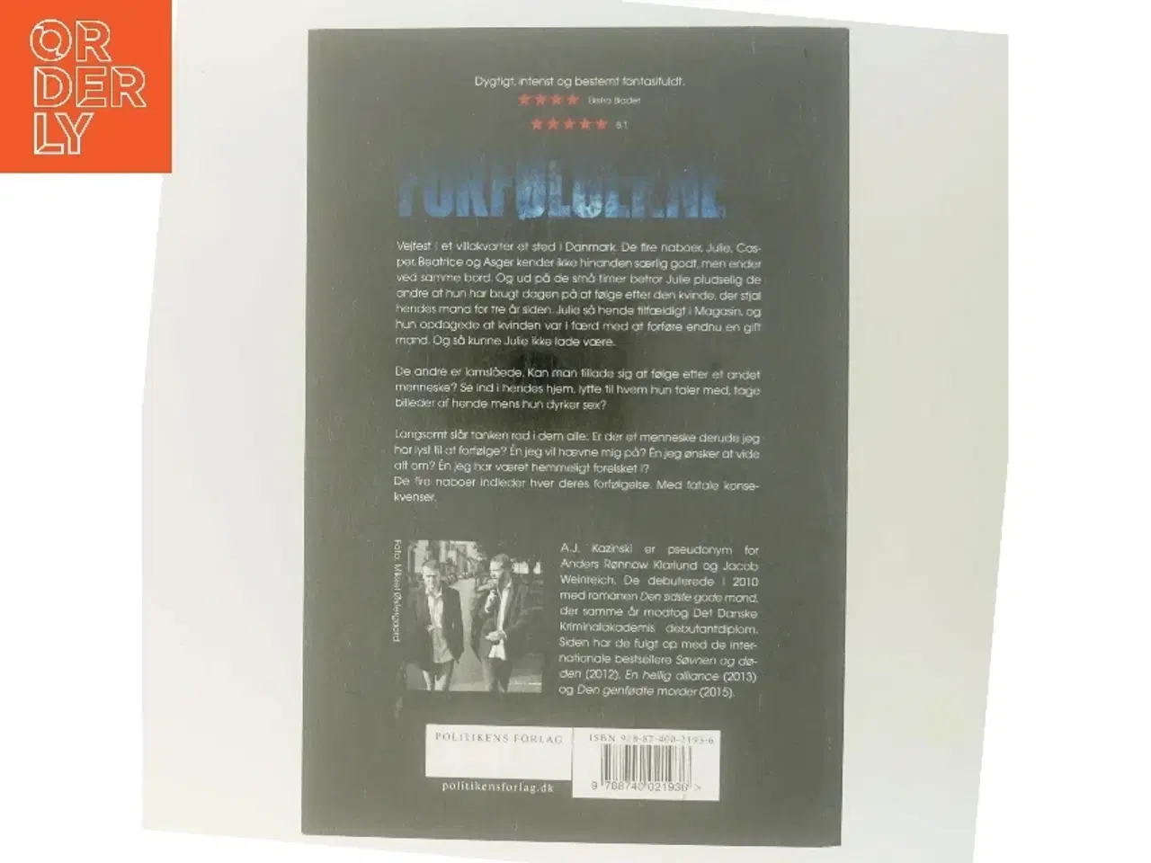 Billede 3 - Forfølgeren af A. J. Kazinski (Bog)