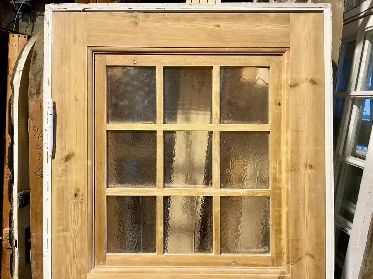 Billede 3 - Original fyldningsdør m. glasparti og karm