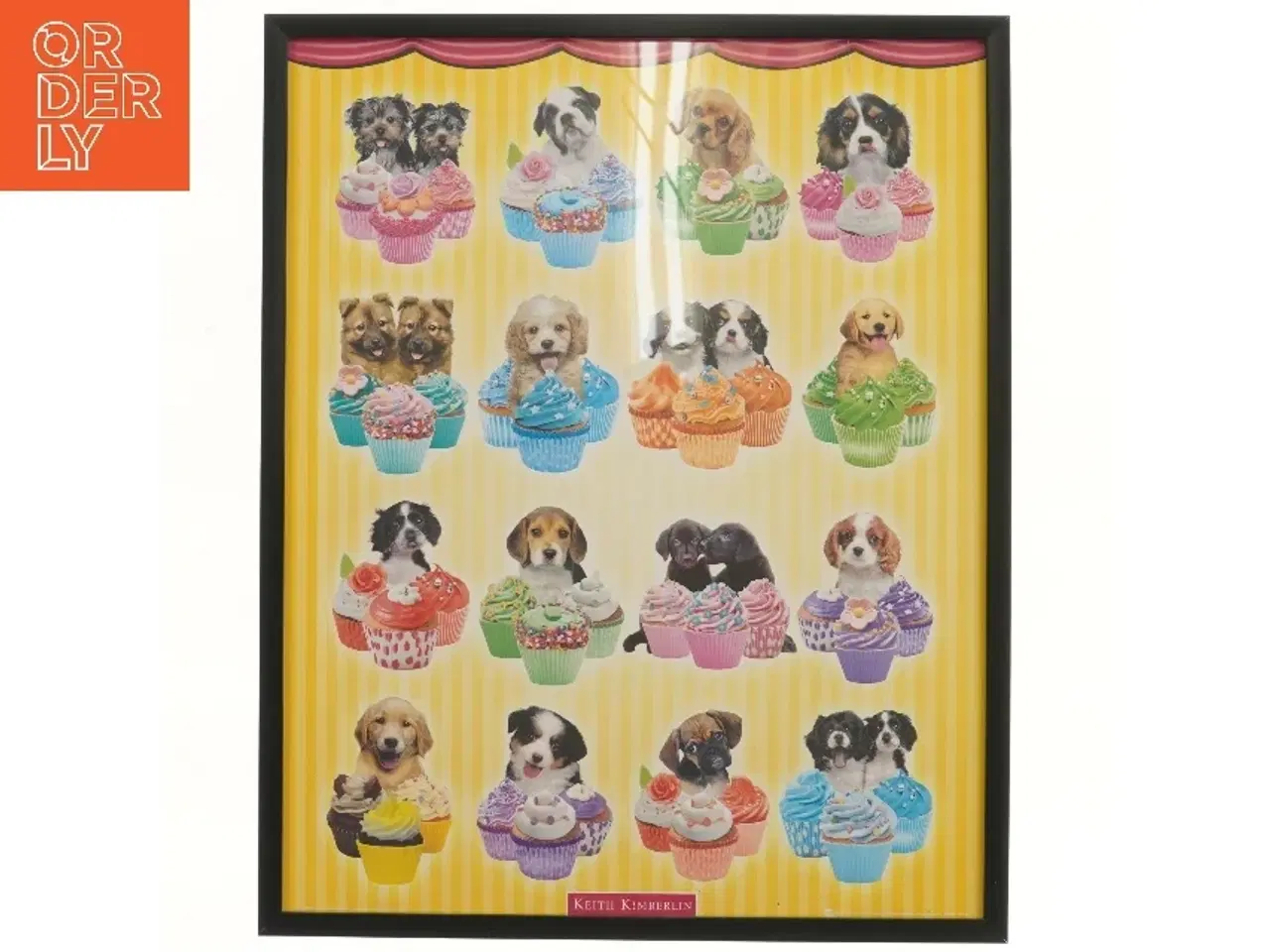 Billede 1 - Billede af hunde i cupcake design (str. 52x42 cm)
