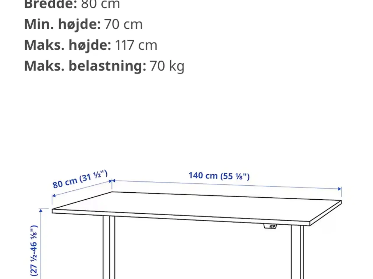 Billede 3 - Hæve ,sænke bord 
