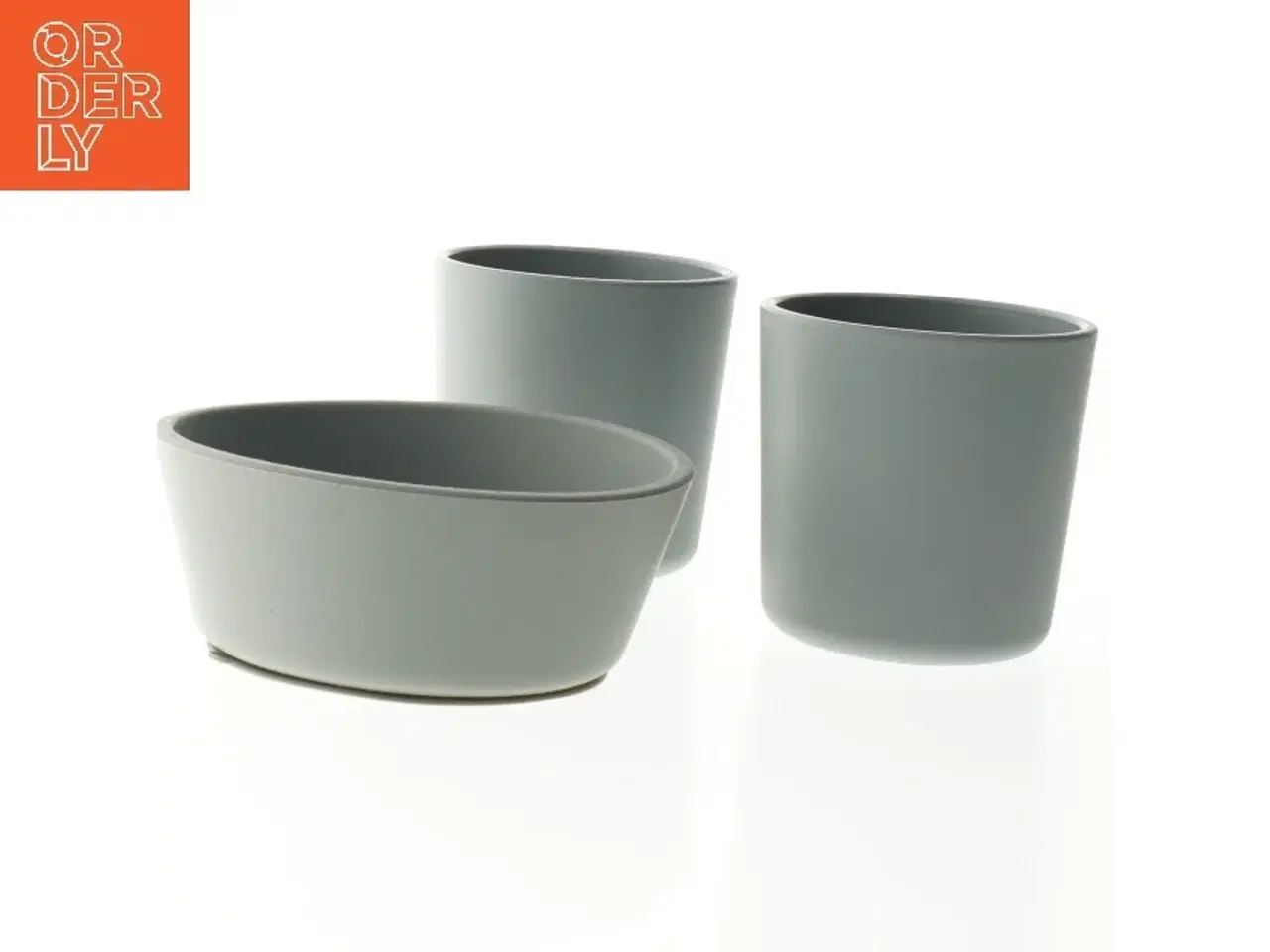 Billede 1 - Mushie silikone kopper og skål sæt fra Mushie (str. 11 cm)
