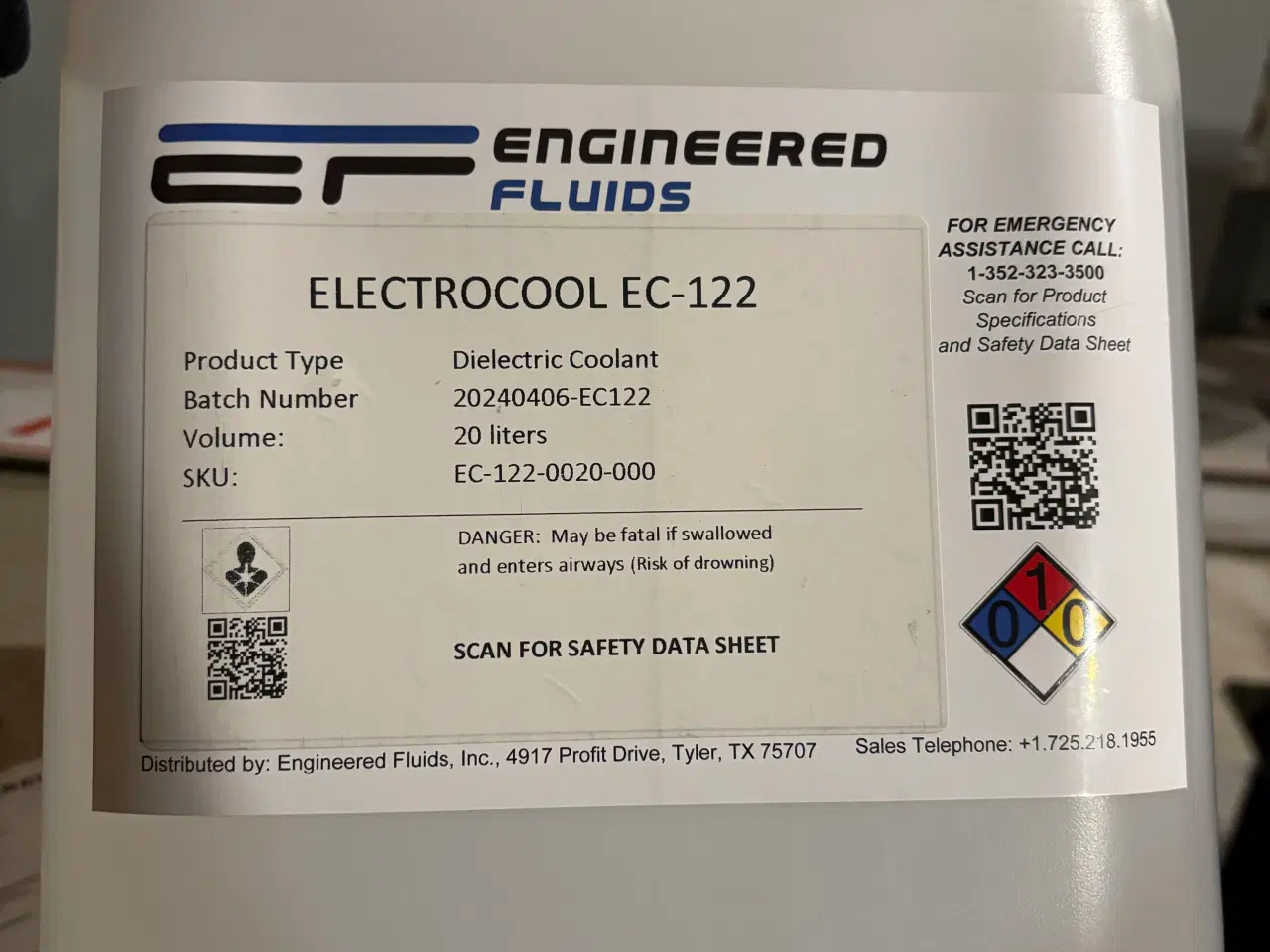 Billede 1 - 280L Dielectric Coolant – Electrocool EC-122 (ny) 