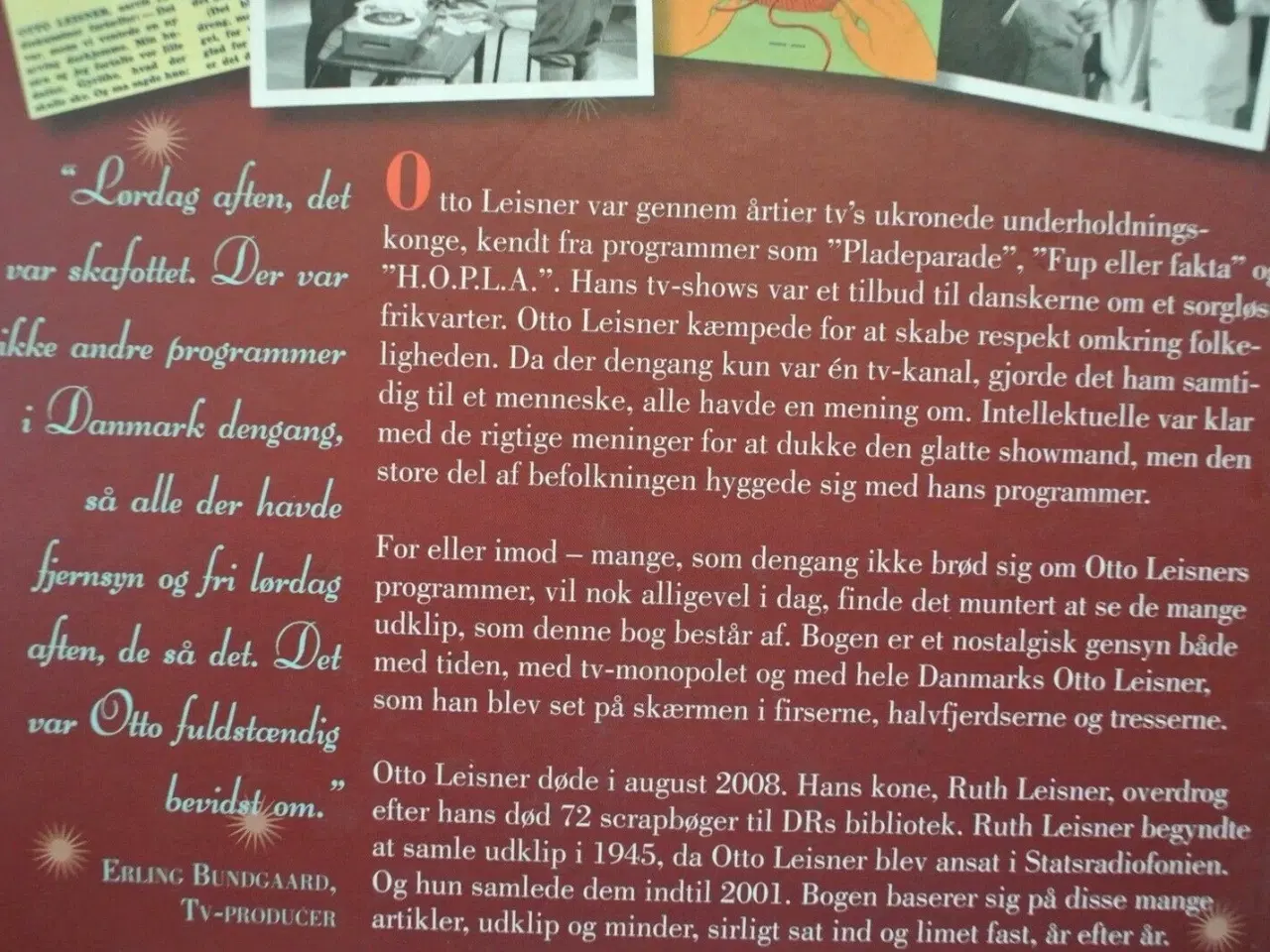 Billede 4 - tv-monopolets gentleman otto leisner. bogen er bas