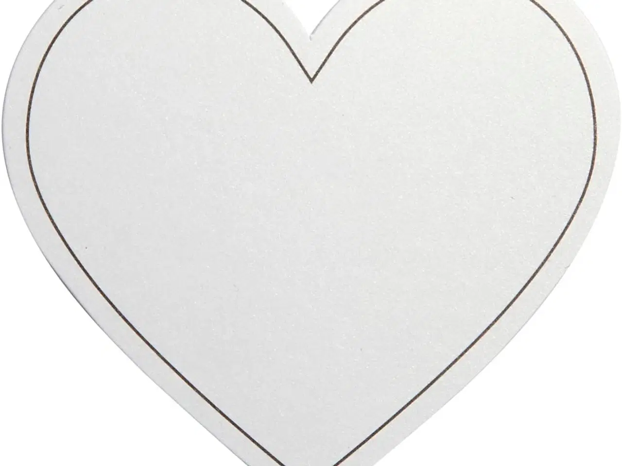 Billede 1 - Hjerte, str. 75x69 mm, 120 g, hvid, 10stk./ 1 pk.