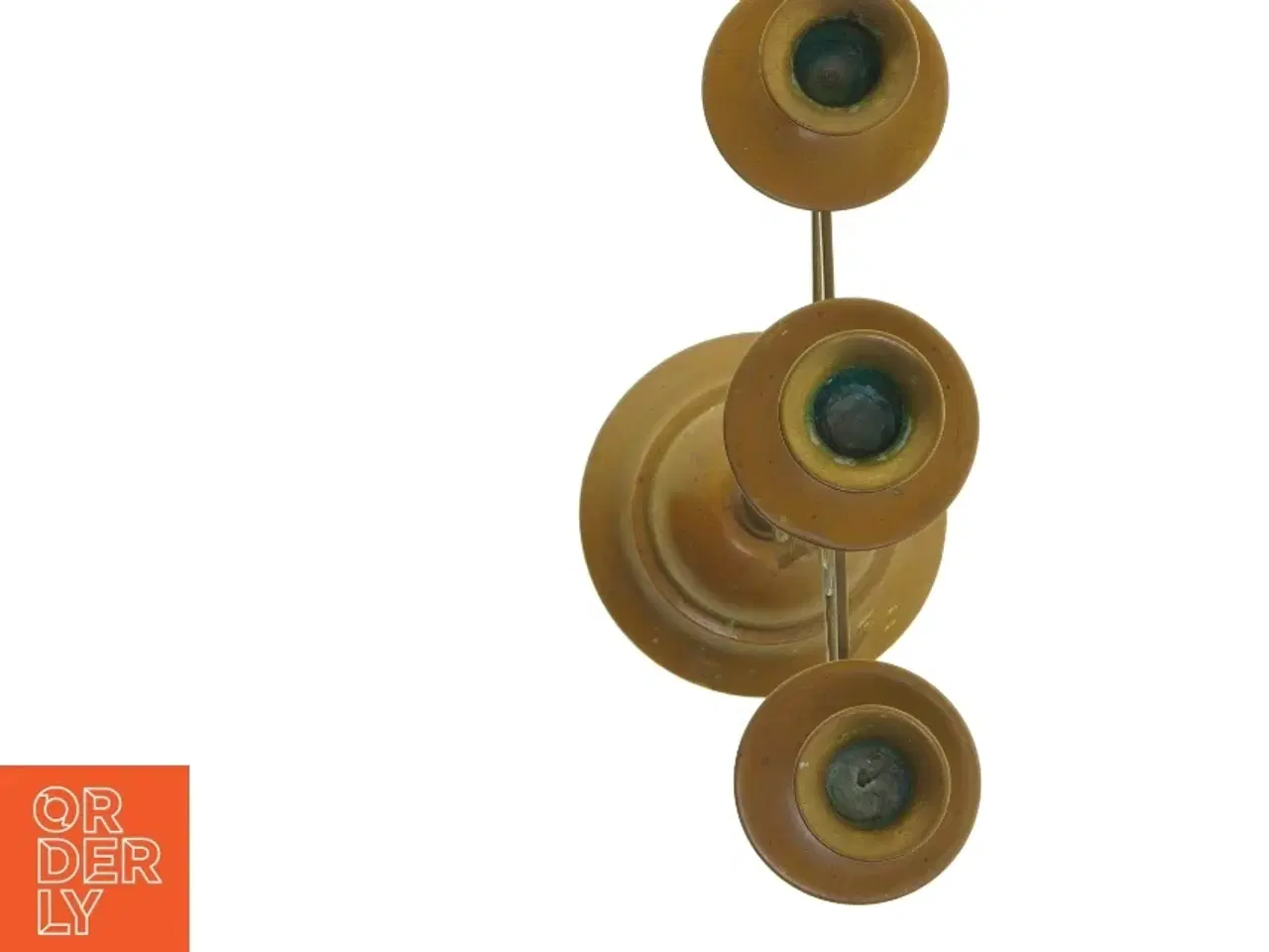 Billede 4 - Messing lysestage med tre arme (str. 40 cm)