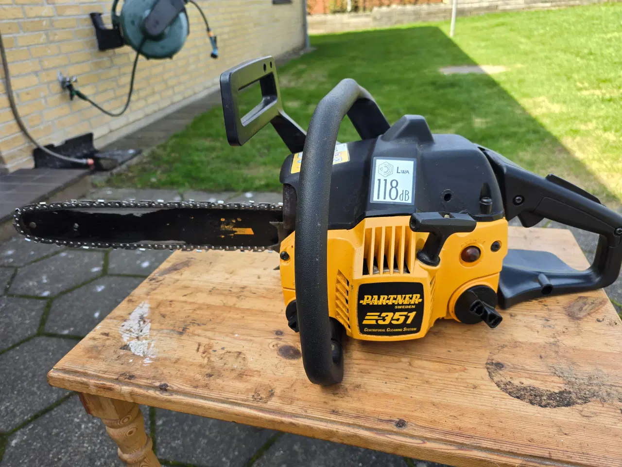 Billede 1 - Motorsav Partner 351 med ny kæde 14 tommer sværd