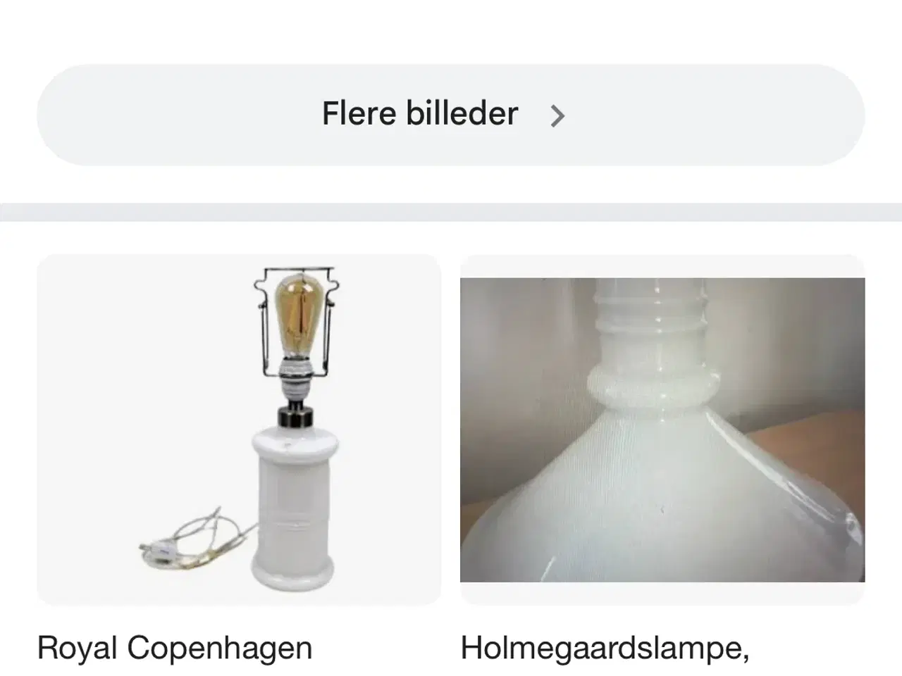 Billede 4 - Holmegaard vaser og bordlampe 