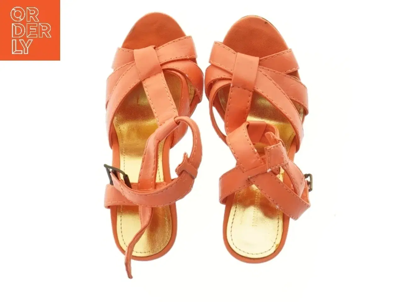 Billede 5 - Orange sandaler med stilet hæl fra H&M (str. 38 )