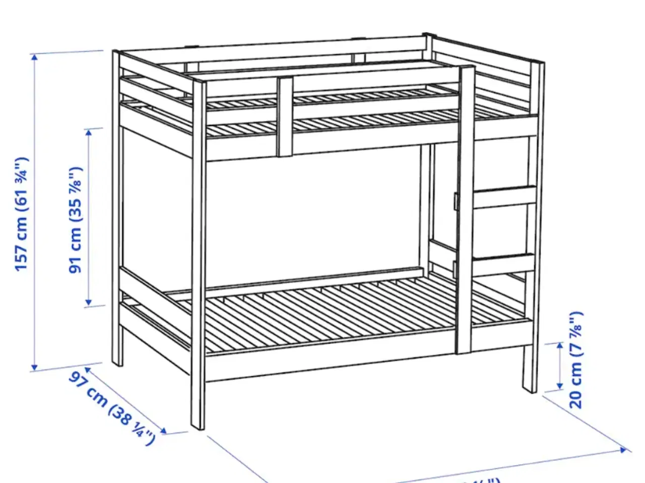 Billede 2 - Køjeseng i træ fra Ikea