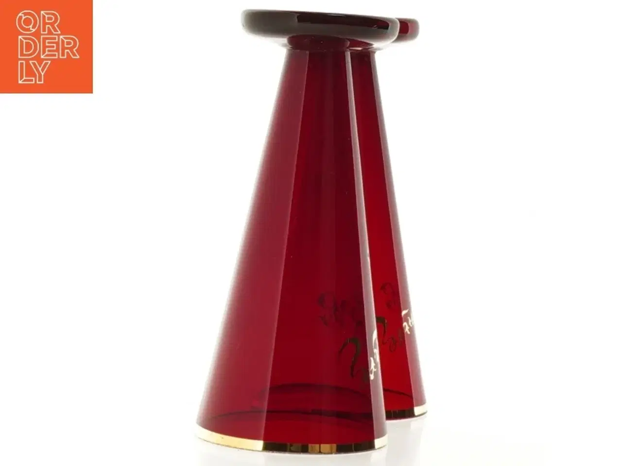 Billede 4 - Røde glas (str. H 15 cm)