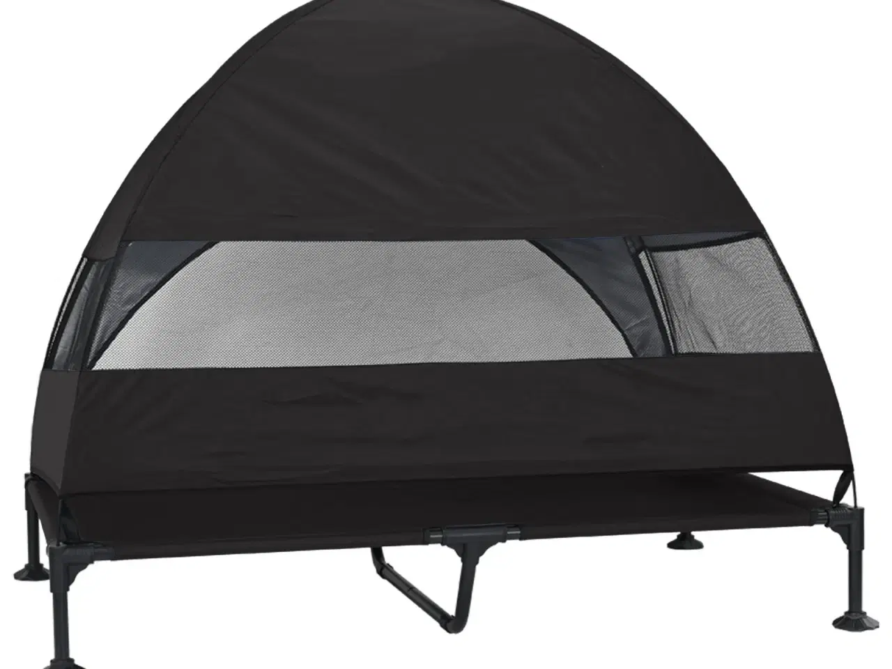 Billede 5 - Hævet hundeseng Sort 127 x 81 x 108 cm Stof og stål