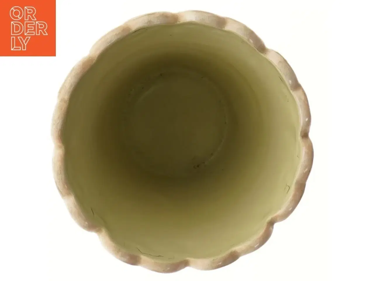 Billede 3 - Keramikvase med bølgede kanter (str. 15 cm)