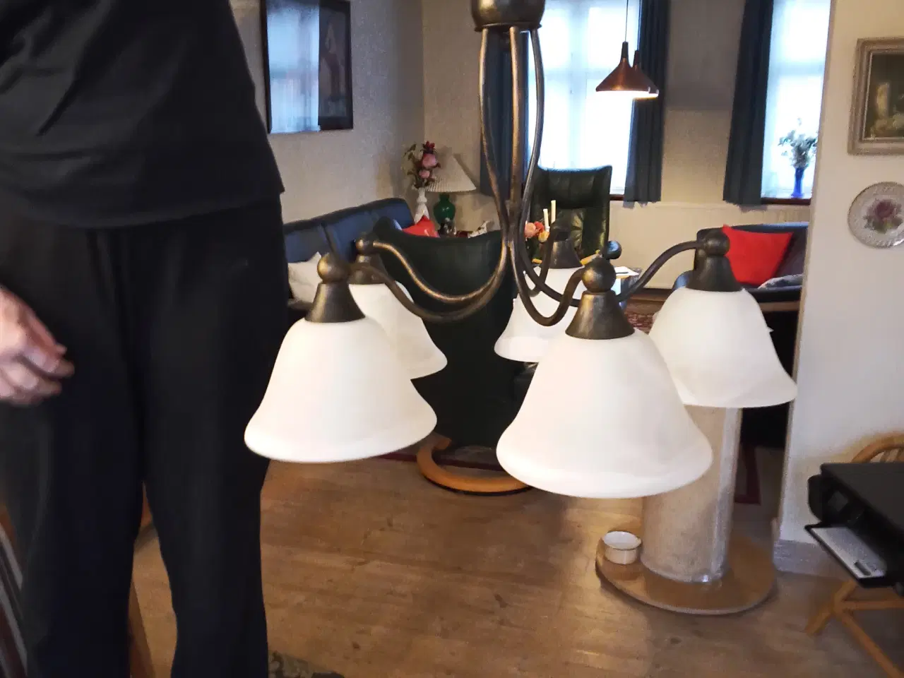 Billede 3 - Flot loftlampe med 5 lamper