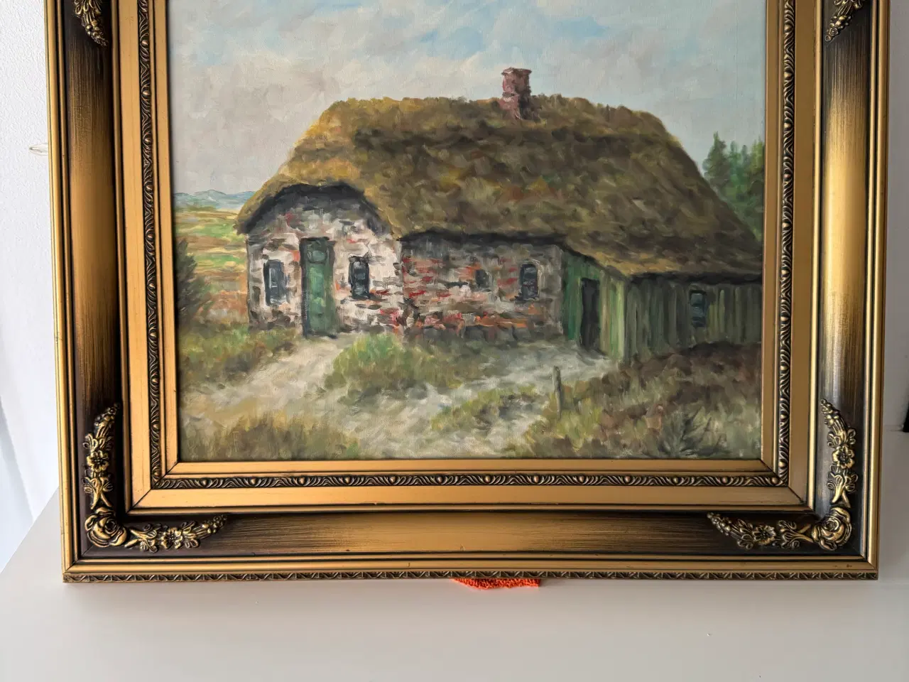 Billede 1 - Maleri med motiv af bondehus