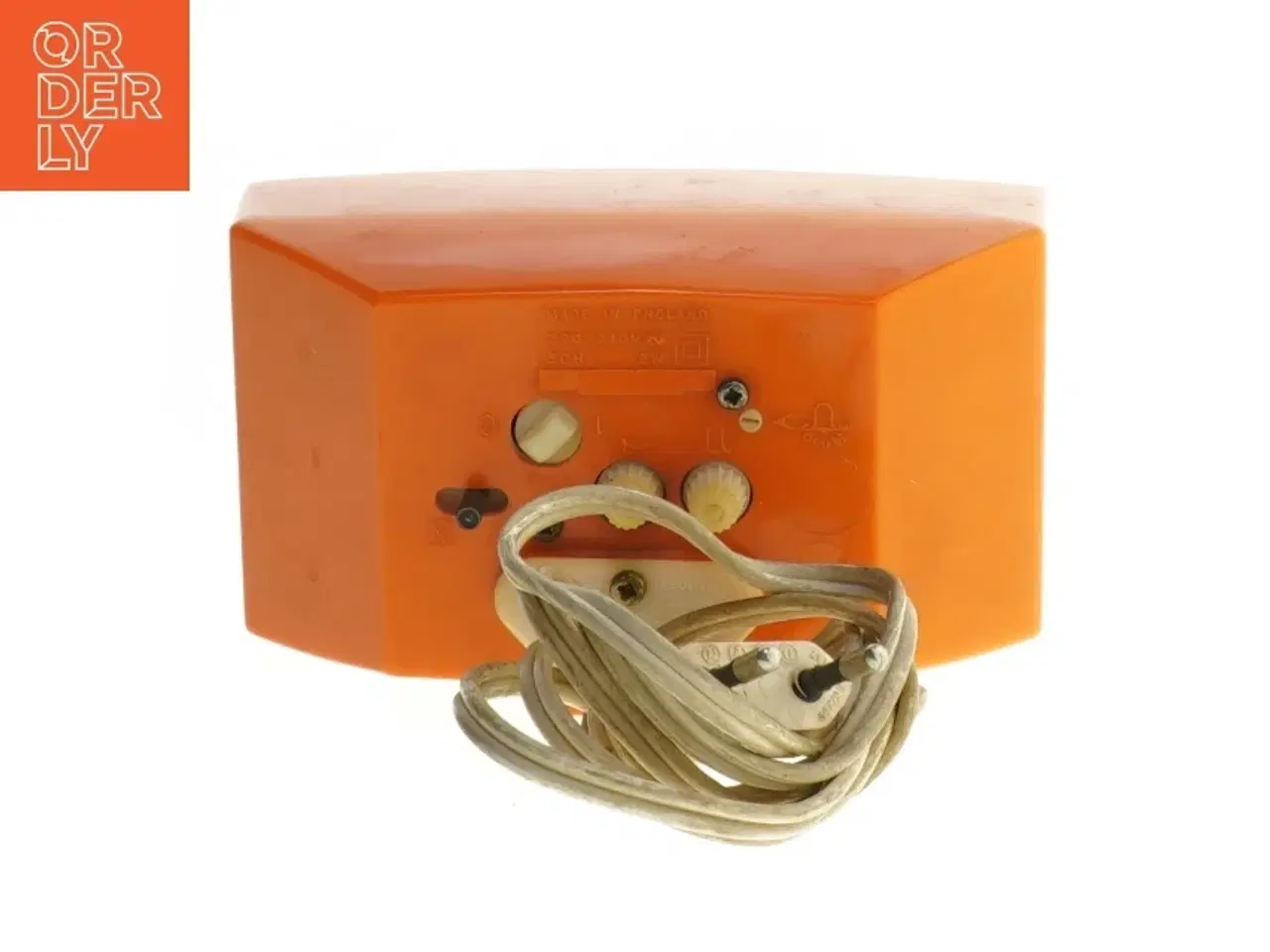Billede 2 - Vintage orange Vækkeur fra Metamec (str. 14x8x6 cm)