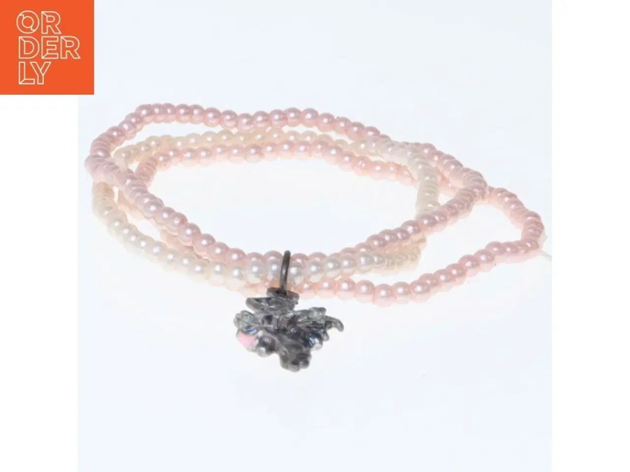 Billede 3 - Perlearmbånd med danservedhæng (str. Ø 6 cm)