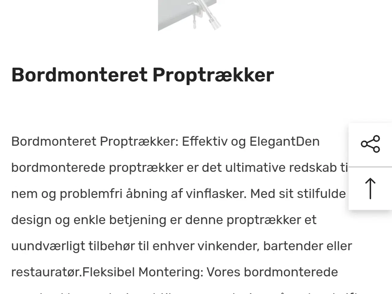 Billede 3 - Bordmonteret proptrækker ny.