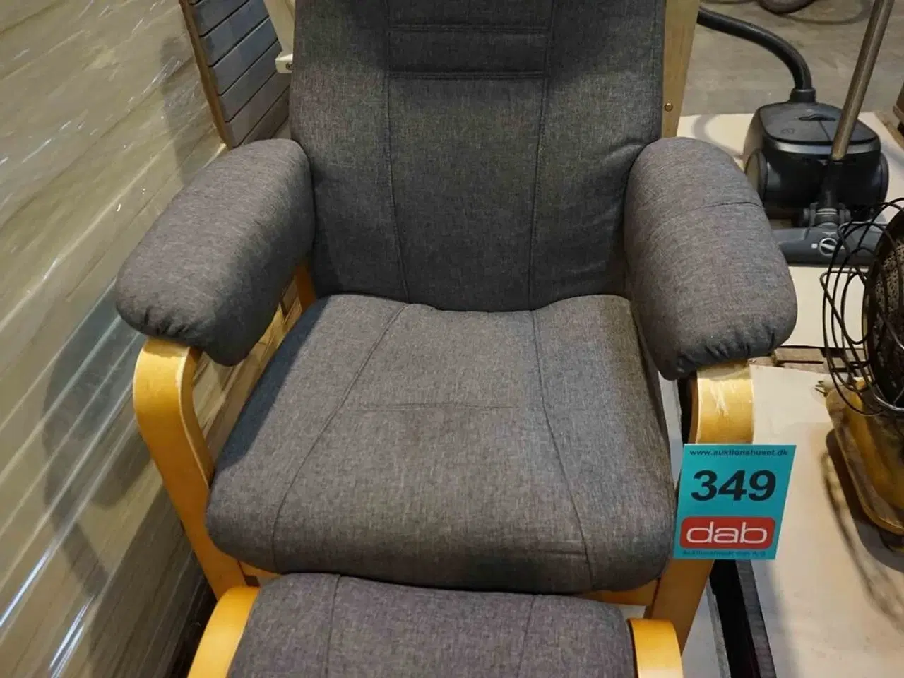 Billede 3 - Otium lænestol med skammel Grå (MOMSFRI)