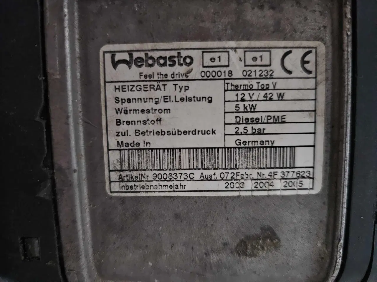 Billede 2 - Webasto oliefyr