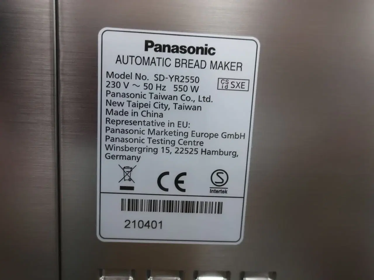 Billede 5 - Bagemaskine PANASONIC SD-YR2550