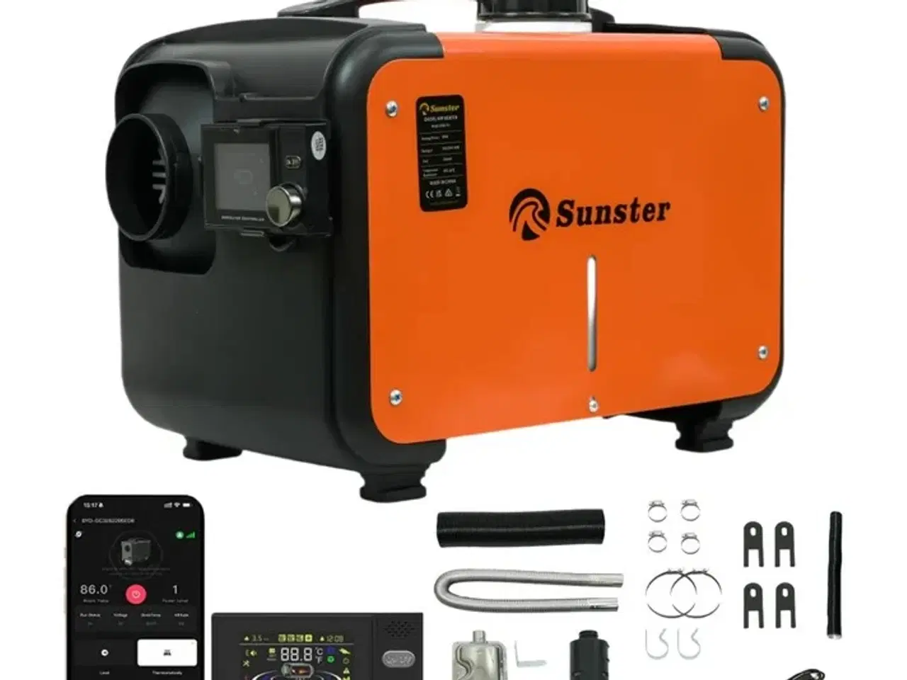 Billede 2 - 5kW alt-i-et fyr 12/24V 110-240V, med Bluetooth