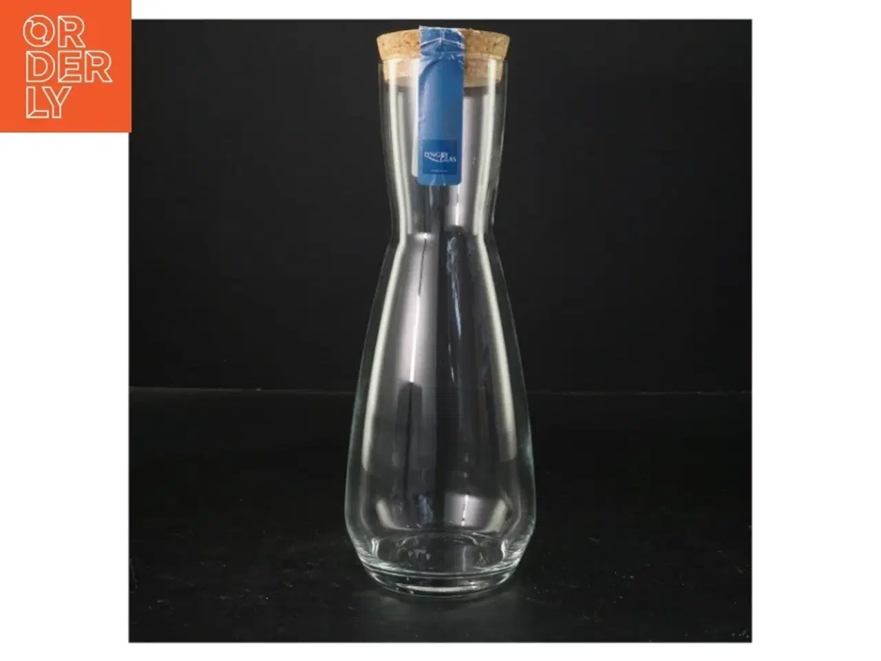 Billede 1 - Karaffel med korklåg fra Lyngby Glas (str. 25x8 cm)
