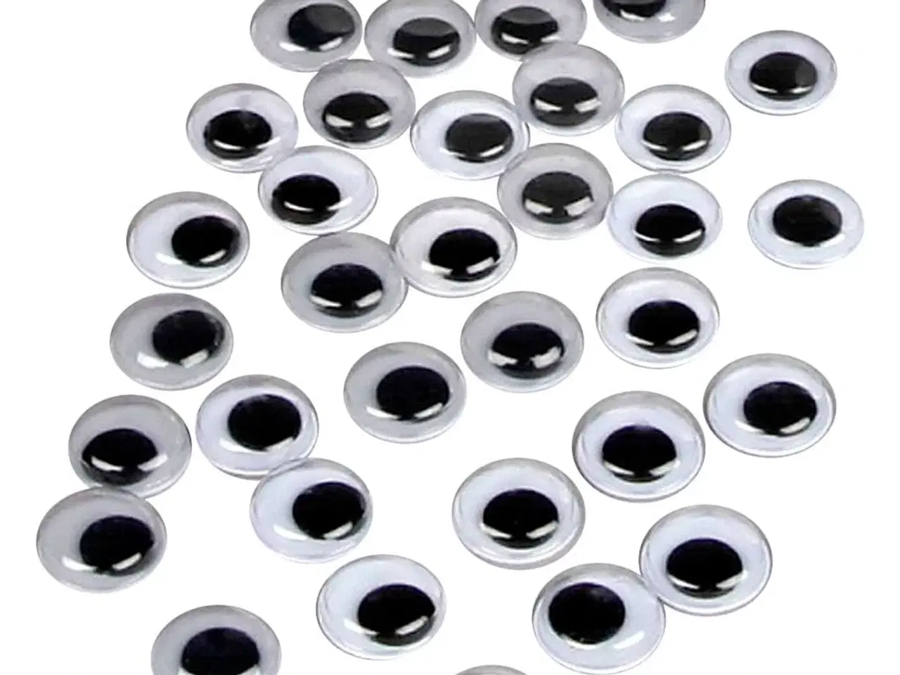 Billede 1 - Rulleøjne 10 mm uden klæb - 1000 stk. til kreative projekter