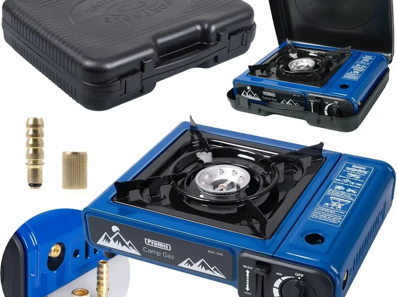 Billede 1 - PROMIS KGC-100 1-blus gas campingkomfur – bordmodel, blå