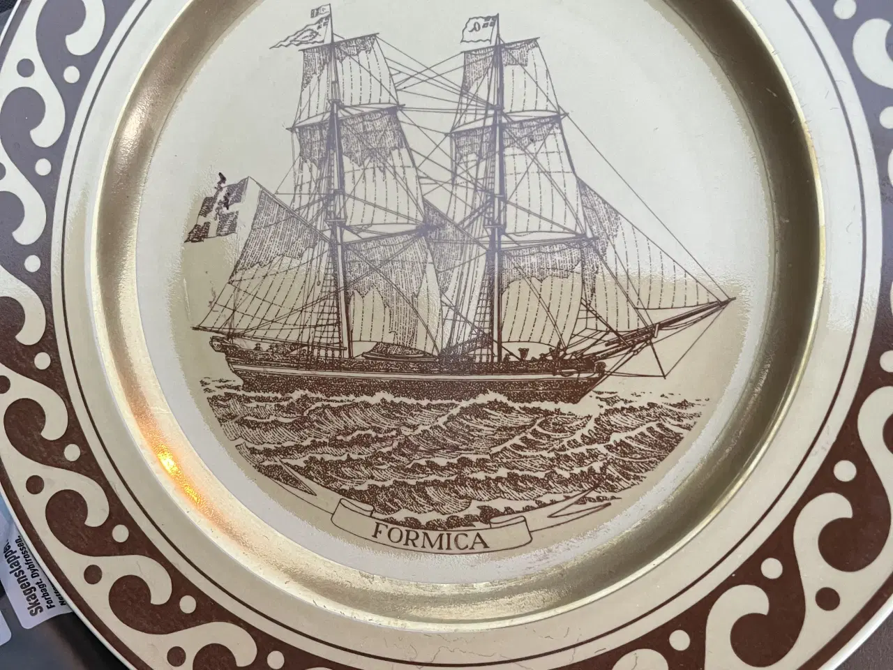 Billede 1 - Tallerkner med motiv af gamle danske skibe