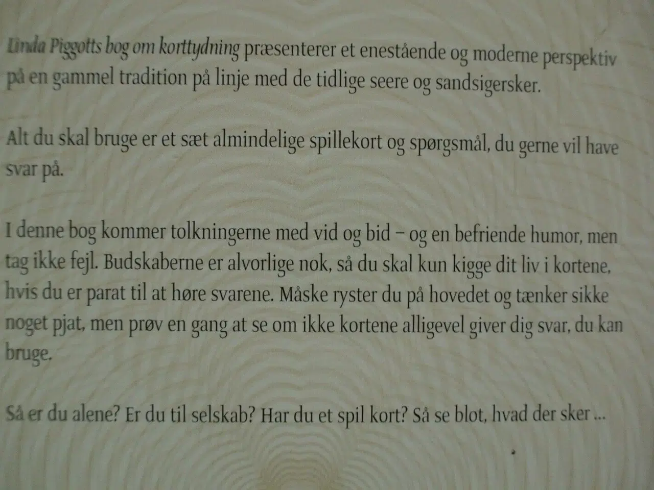 Billede 5 - linda piggotts bog om korttydning, af linda piggot