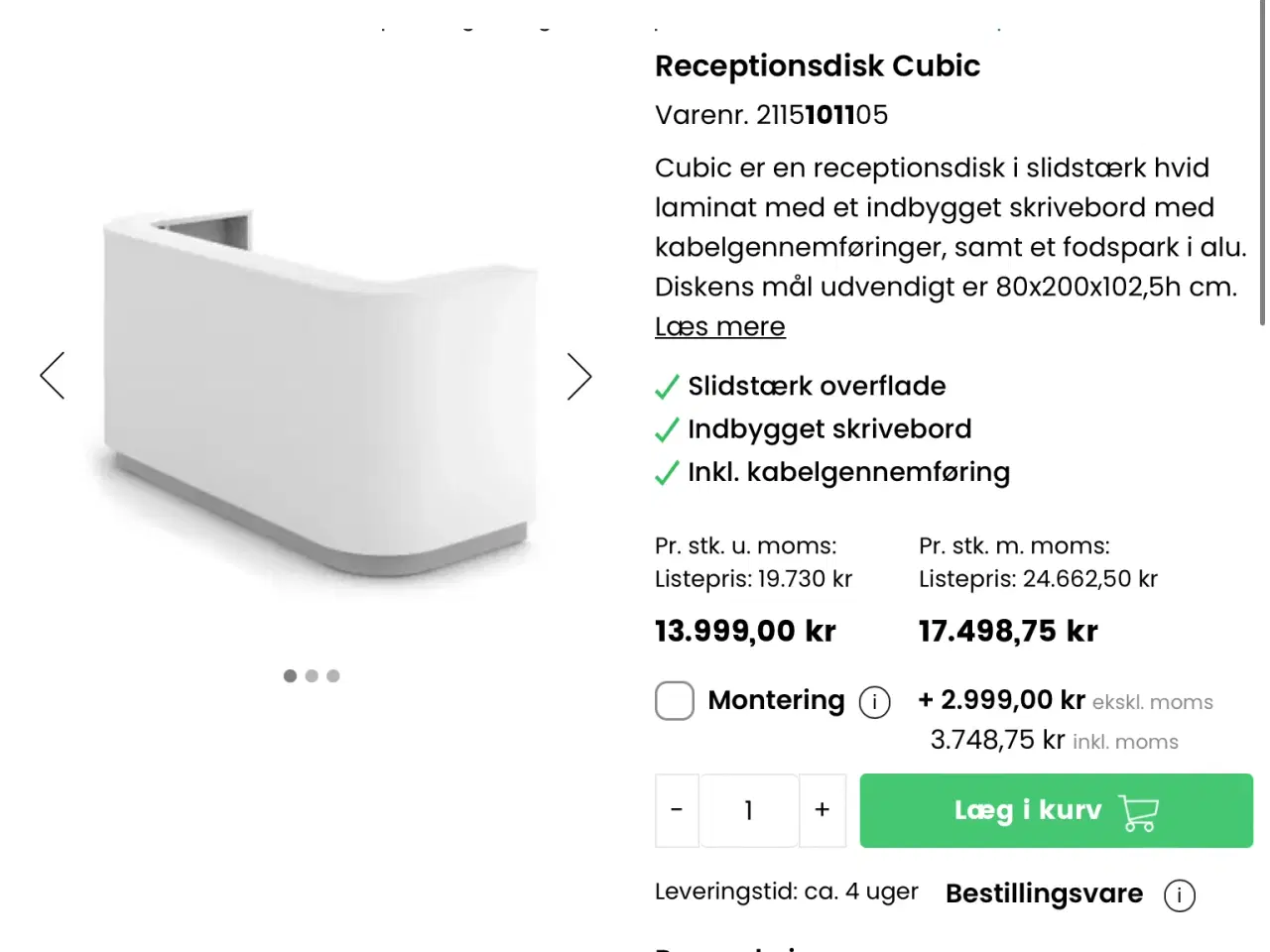 Billede 5 - Receptionsdisk sælges grundet flytning 