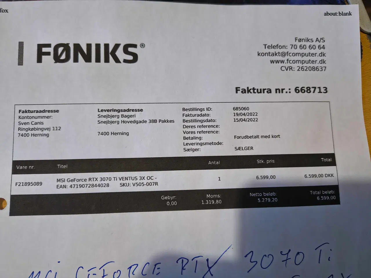 Billede 6 - MSI GeForce RTX 3070 Ti Ventus 3X grafikkort