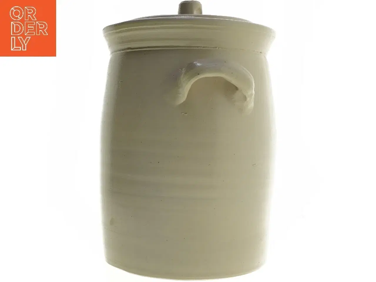 Billede 2 - Keramisk krukke med låg og håndtag (str. 30 cm)
