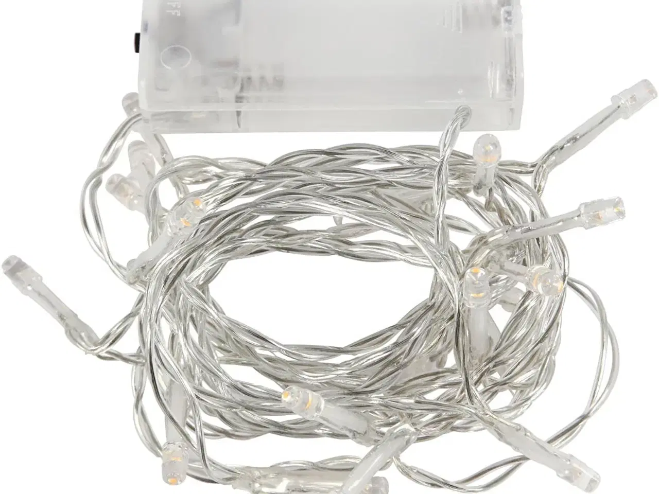 Billede 1 - Batteridrevet LED Lyskæde 3,15 M - Transparent