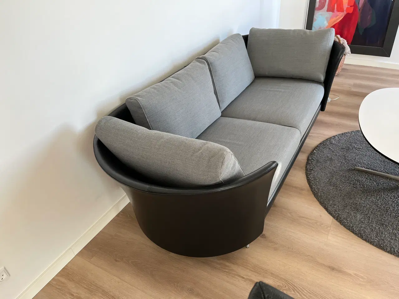 Billede 5 - MH Vascas sort preston læder Hallingdal stof grå.