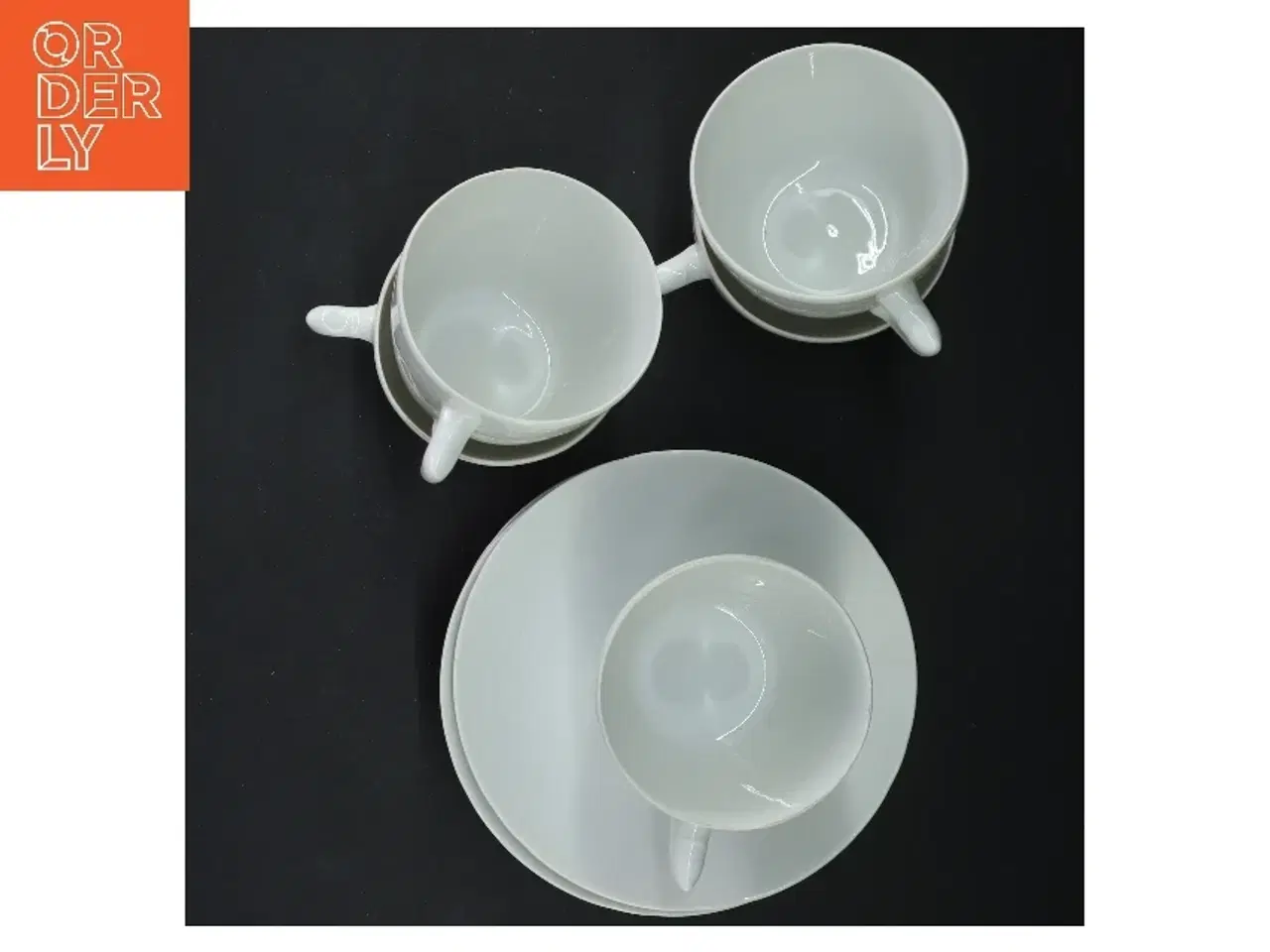 Billede 4 - B&G hvide kaffekopper samt underkopper (str. 7 underkopper (ø 14 cm), 5 kopper (5 cm) cm)