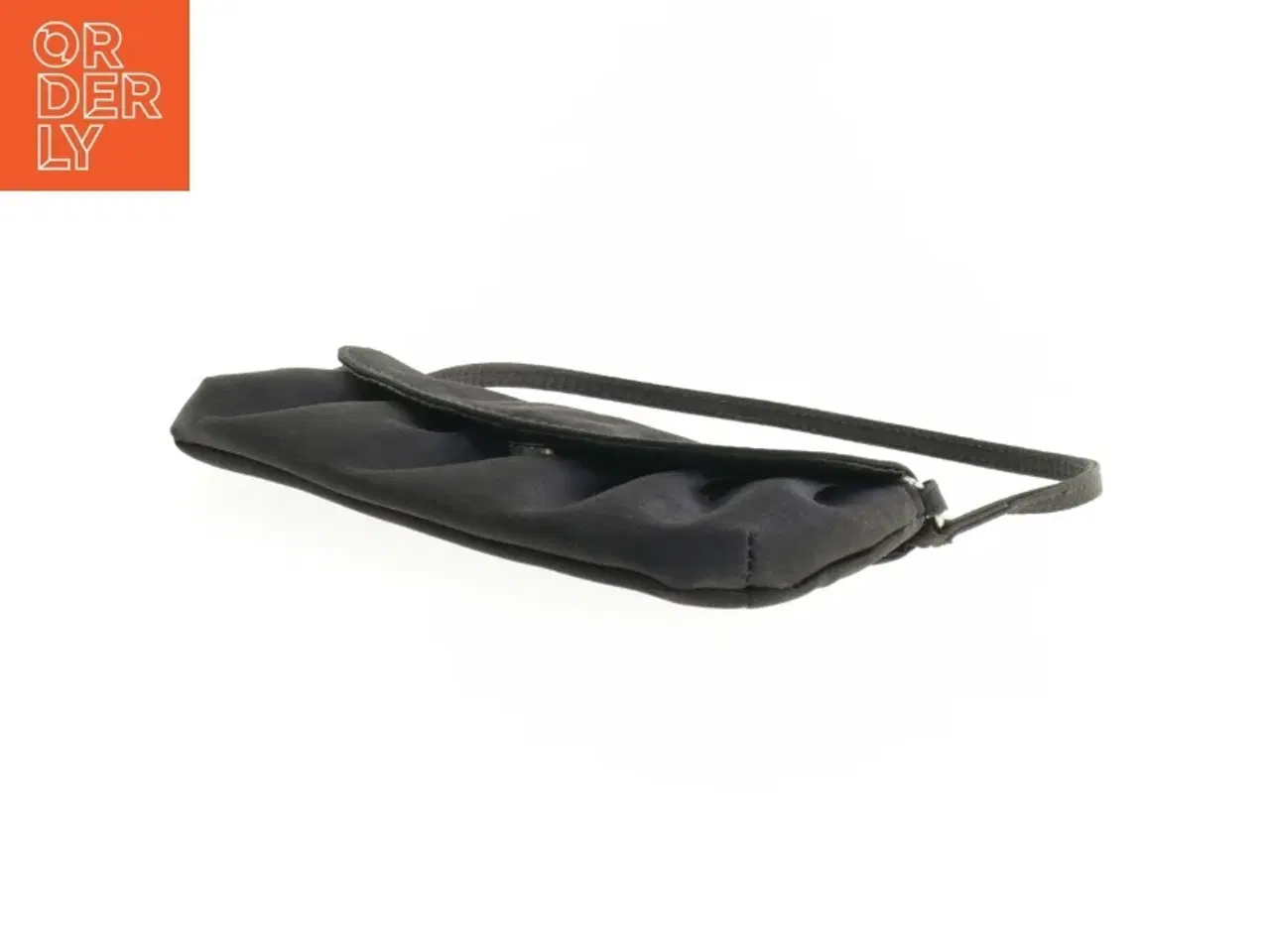 Billede 4 - Mørkegrå satin clutch med skulderrem fra Accessorize (str. 24 x 11 cm)