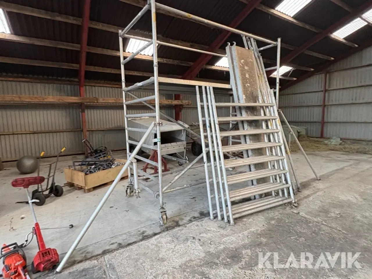 Billede 2 - Jumbo Stillads 3 sektioner med ruller