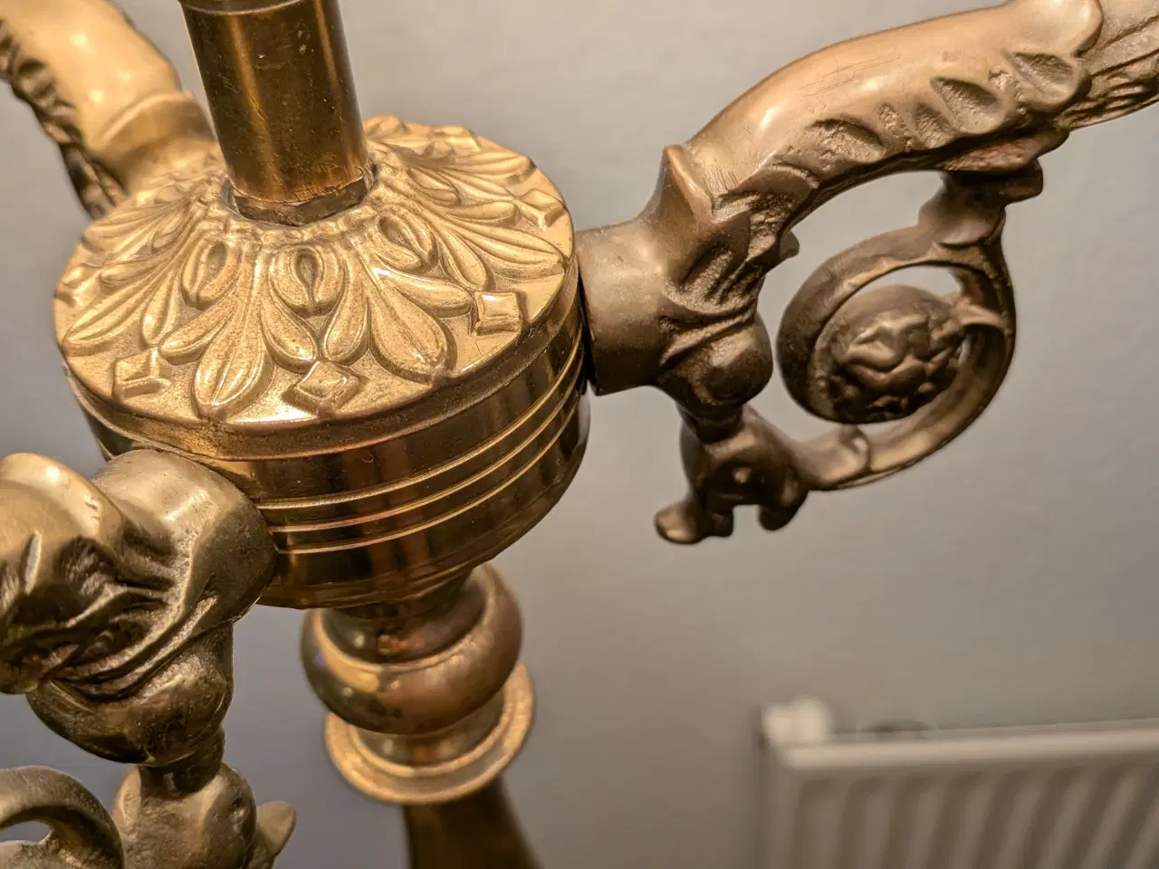 Billede 3 - Antik messing standerlampe