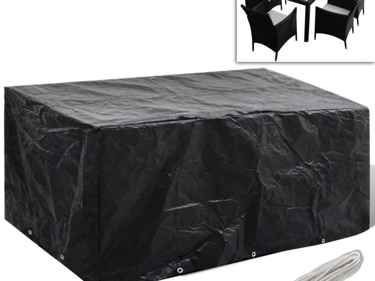 Billede 1 - Havemøbelovertræk 8 snørehuller 240x140x90 cm