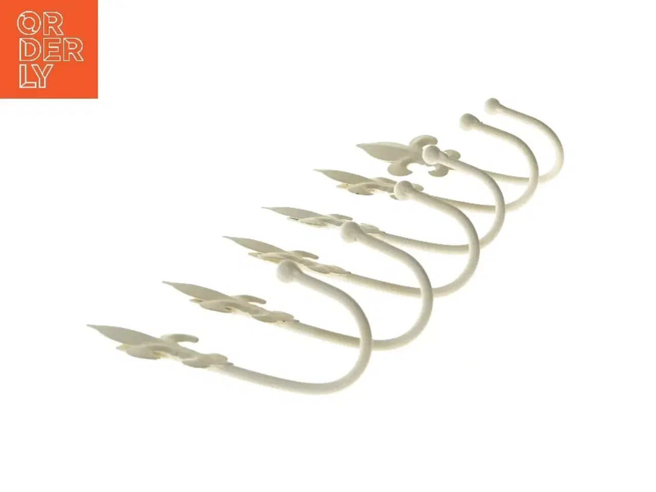 Billede 2 - Fleur-de-lis vægkroge, sæt af 6 (str. 6 styk, 15 cm)