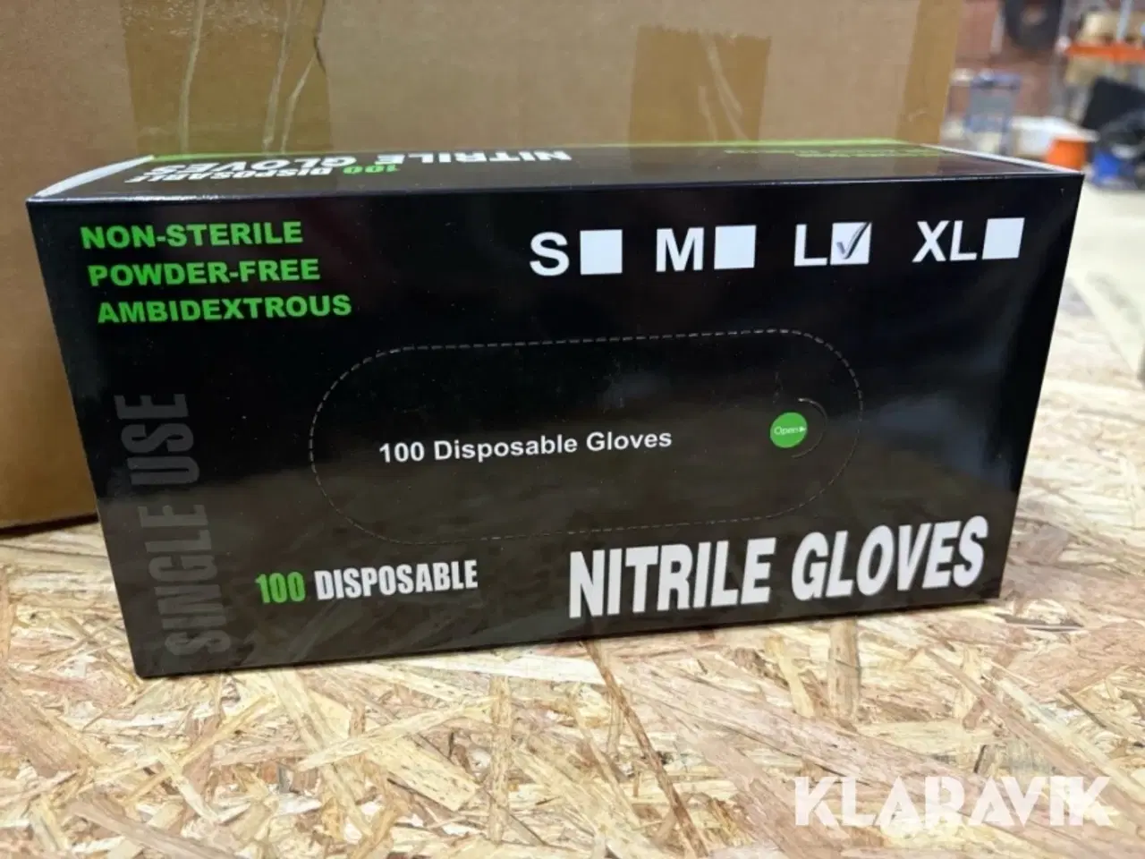 Billede 1 - Tykke Nitrile handsker Størrelse L - 40 kasser af 100 styk.