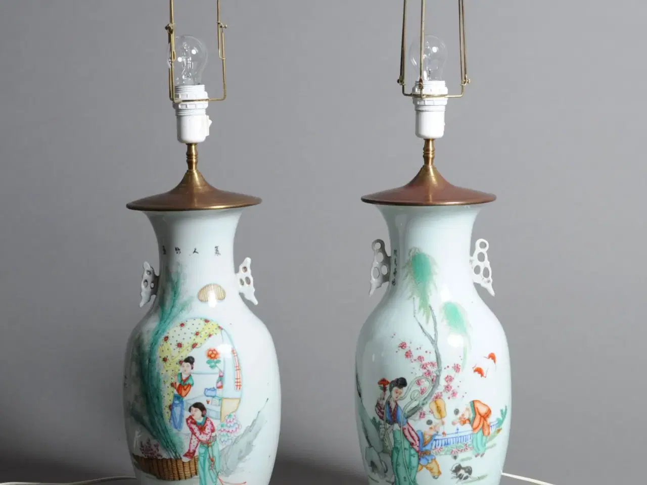 Billede 2 - Bordlamper, kinesiske porcelæn