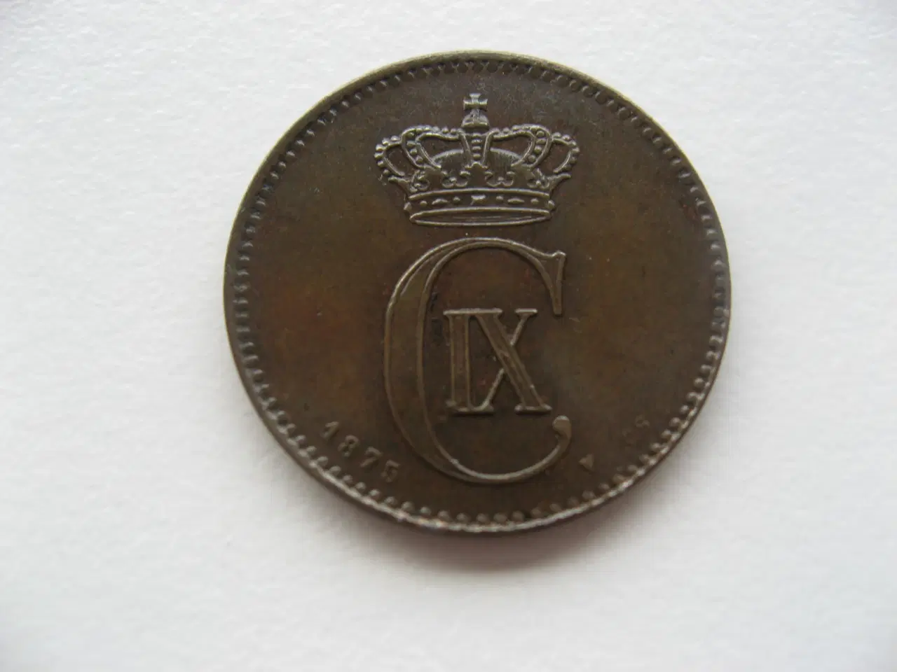 Billede 1 - Flot delfin bronze 2 øre 1875, 