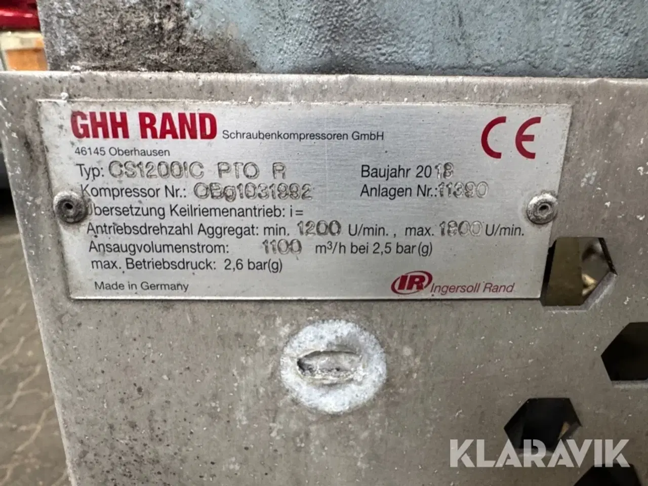 Billede 6 - Blæsekompressor GHH Rand CS1200IC PTO R